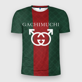 Мужская футболка 3D спортивная с принтом GACHI GUCCI в Новосибирске, 100% полиэстер с улучшенными характеристиками | приталенный силуэт, круглая горловина, широкие плечи, сужается к линии бедра | aniki | billy | boss | boy | bucks | dark | deep | door | dungeon | fantasy | gachi | gachimuchi | gucci | gym | hundred | master | milos | muchi | next | ricardo | three | van | wee | билли | ван | гачи | гачимучи | гучи | гуччи 