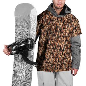 Накидка на куртку 3D с принтом Gachimuchi | Van Darkholme в Тюмени, 100% полиэстер |  | gachi | van darkholme | ван даркхолм | гачи | гачимучи | паттерн | паттерны | толпа