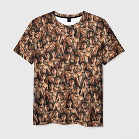 Мужская футболка 3D с принтом Gachimuchi | Van Darkholme , 100% полиэфир | прямой крой, круглый вырез горловины, длина до линии бедер | gachi | van darkholme | ван даркхолм | гачи | гачимучи | паттерн | паттерны | толпа