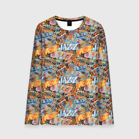 Мужской лонгслив 3D с принтом Jazz в Тюмени, 100% полиэстер | длинные рукава, круглый вырез горловины, полуприлегающий силуэт | jazz | бибоп | биг бенд | блюз | джаз | джаз мануш | кул джаз | музыка | ноты | оркестр | постбоп | регги | ритм н блюз | саксофон | свинг | смуз джаз | соул джаз | фри джаз | хард боп | эйсид джаз