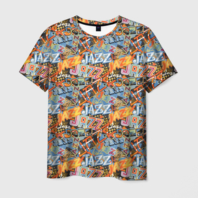 Мужская футболка 3D с принтом Jazz в Санкт-Петербурге, 100% полиэфир | прямой крой, круглый вырез горловины, длина до линии бедер | jazz | бибоп | биг бенд | блюз | джаз | джаз мануш | кул джаз | музыка | ноты | оркестр | постбоп | регги | ритм н блюз | саксофон | свинг | смуз джаз | соул джаз | фри джаз | хард боп | эйсид джаз