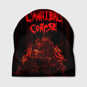 Шапка 3D с принтом CANNIBAL CORPSE в Белгороде, 100% полиэстер | универсальный размер, печать по всей поверхности изделия | blood | cannibal corpse | death metal | grunge | hardcore | music | punk | rock | usa | группа | канибал | кровь | метал | музыка | рок | сша | труп