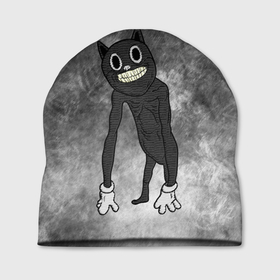 Шапка 3D с принтом Cartoon cat в Петрозаводске, 100% полиэстер | универсальный размер, печать по всей поверхности изделия | cartoon cat | crazy | horror | kitty | monster | безумный | враг | животные | зверь | злодей | злой кот | зубы | картун кэт | киска | кот | кошак | монстр | мультяшный кот | оскал | персонаж | страшилки | сумасшедший