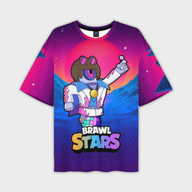 Мужская футболка oversize 3D с принтом Сту диско в Курске,  |  | brawl | brawl stars | brawlstars | brawl_stars | jessie | бравл | бравлер stu | бравлстарс | гонщик | каскадер | сту
