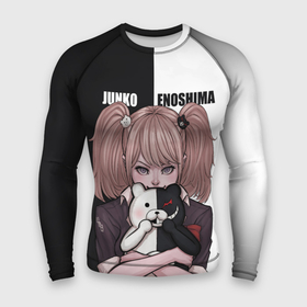 Мужской рашгард 3D с принтом MONOKUMA  JUNKO в Кировске,  |  | anime | danganronpa | enoshima | junko | monokuma | аниме | джунко | игра | манга | медведь | монокума | робот медведь | эношима