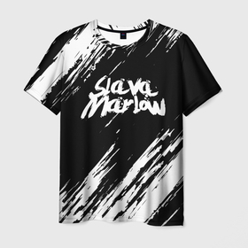 Мужская футболка 3D с принтом SLAVA MARLOW | СЛАВА МАРЛОУ в Кировске, 100% полиэфир | прямой крой, круглый вырез горловины, длина до линии бедер | rap | slava marlow | артём готлиб | видеоблогер и рэпер | российский музыкальный продюсер | рэп | слава марлоу