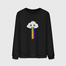 Мужской свитшот хлопок с принтом ОБЛАКО РАДУГА в Екатеринбурге, 100% хлопок |  | cloud | rainbow | би | блюющее облако | летний | мем | мультяшный | радуга | разноцветный | юмор | яркий