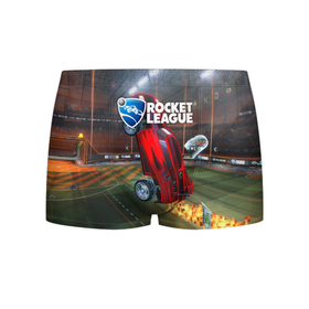 Мужские трусы 3D с принтом Rocket League в Новосибирске, 50% хлопок, 50% полиэстер | классическая посадка, на поясе мягкая тканевая резинка | cars | game | games | rocket league | гонка | гонки | машина | машины | рокет лига