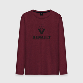 Мужской лонгслив хлопок с принтом Renault Logo | Рено логотип в Тюмени, 100% хлопок |  | duster | life | logan | of | renault | reno | дастер | знак | значок | логан | лого | рено | француз