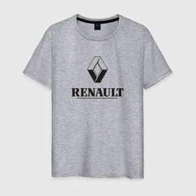 Мужская футболка хлопок с принтом Renault Logo | Рено логотип в Кировске, 100% хлопок | прямой крой, круглый вырез горловины, длина до линии бедер, слегка спущенное плечо. | duster | life | logan | of | renault | reno | дастер | знак | значок | логан | лого | рено | француз