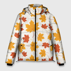 Мужская зимняя куртка 3D с принтом Осень / Autumn в Белгороде, верх — 100% полиэстер; подкладка — 100% полиэстер; утеплитель — 100% полиэстер | длина ниже бедра, свободный силуэт Оверсайз. Есть воротник-стойка, отстегивающийся капюшон и ветрозащитная планка. 

Боковые карманы с листочкой на кнопках и внутренний карман на молнии. | autumn | indian summer | leaf fall | maple | maple leaf | season | бабье лето | время года | клён | кленовый лист | листопад | осень