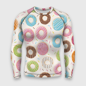 Мужской рашгард 3D с принтом Пончики  Donuts в Белгороде,  |  | Тематика изображения на принте: bagel | cookies | donut | pastry | pie | ring | бублик | выпечка | колечко | печенье | пирожок | пончик