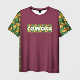 Мужская футболка 3D с принтом ТОМИОКА | TOMIOKA в Санкт-Петербурге, 100% полиэфир | прямой крой, круглый вырез горловины, длина до линии бедер | demon slayer | giuy tomioka | kimetsu no yaiba | nezuko | shinobu | slayer | tanjiro | zenitsu | гию томиока | зенитсу | зенитцу | иноске хашибира | клинок рассекающий демонов | незуко | танджиро | шинобу кочо