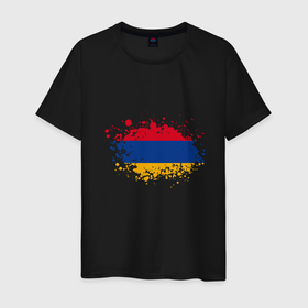 Мужская футболка хлопок с принтом Флаг Армении в Санкт-Петербурге, 100% хлопок | прямой крой, круглый вырез горловины, длина до линии бедер, слегка спущенное плечо. | armenia | ussr | армения | армяне | горы | ереван | кавказ | мир | народ | ссср | турист | флаг