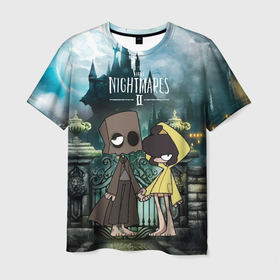 Мужская футболка 3D с принтом Little  nightmares 2 в Санкт-Петербурге, 100% полиэфир | прямой крой, круглый вырез горловины, длина до линии бедер | little nightmares | страшилка | страшная игра | ужас | хоррор