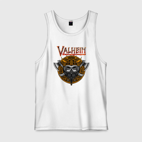 Мужская майка хлопок с принтом Valheim      logo , 100% хлопок |  | fantasy | mmo | valheim | valve | валхейм | вальхейм | викинги | выживалка | игра | королевская битва | ммо | ролевая игра | фэнтази