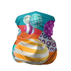 Бандана-труба 3D с принтом Мячики , 100% полиэстер, ткань с особыми свойствами — Activecool | плотность 150‒180 г/м2; хорошо тянется, но сохраняет форму | абстракция | геометрия | мячи | мячики | рисунок | шарики