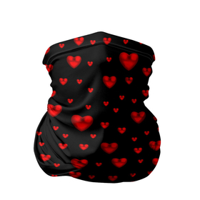 Бандана-труба 3D с принтом Красные сердца в Белгороде, 100% полиэстер, ткань с особыми свойствами — Activecool | плотность 150‒180 г/м2; хорошо тянется, но сохраняет форму | heart | love | red | red hearts. | градиент | день святого валентина | красные сердечки | красный | любовь | много сердечек | перламутр | сердце