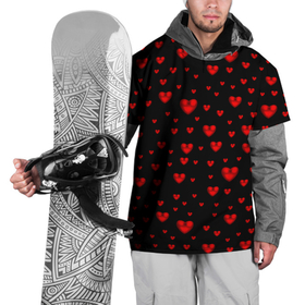 Накидка на куртку 3D с принтом Красные сердца в Белгороде, 100% полиэстер |  | Тематика изображения на принте: heart | love | red | red hearts. | градиент | день святого валентина | красные сердечки | красный | любовь | много сердечек | перламутр | сердце