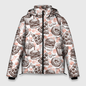 Мужская зимняя куртка 3D с принтом Фастфуд / Fast food в Курске, верх — 100% полиэстер; подкладка — 100% полиэстер; утеплитель — 100% полиэстер | длина ниже бедра, свободный силуэт Оверсайз. Есть воротник-стойка, отстегивающийся капюшон и ветрозащитная планка. 

Боковые карманы с листочкой на кнопках и внутренний карман на молнии. | Тематика изображения на принте: barbecue | bon appetit | burger | cola | cone | donuts | fast food | french fries | hot dog | ice cream | pepsi | pizza | бургер | картошка фри | кола | мороженое | пепси | пицца | пончики | приятного аппетита | рожок | фастфуд | хот дог | шашлык