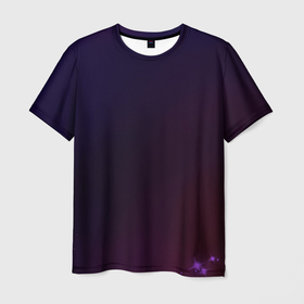 Мужская футболка 3D с принтом Оттенки , 100% полиэфир | прямой крой, круглый вырез горловины, длина до линии бедер | blue | purple | red | красный | синий | фиолетовый