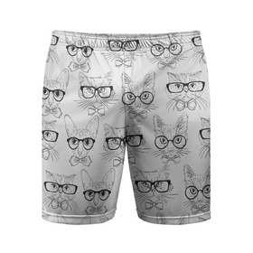 Мужские шорты спортивные с принтом Кошки в очках ,  |  | cats | meow | в очках | киса | киска | кисочка | кисуля | кошак | кошара | кошечка | кошки