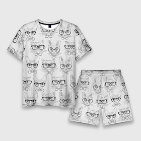 Мужской костюм с шортами 3D с принтом Кошки в очках в Екатеринбурге,  |  | cats | meow | в очках | киса | киска | кисочка | кисуля | кошак | кошара | кошечка | кошки