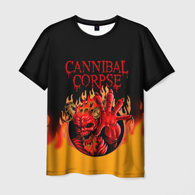 Мужская футболка 3D с принтом Cannibal Corpse | Труп Каннибала (Z) в Тюмени, 100% полиэфир | прямой крой, круглый вырез горловины, длина до линии бедер | cannibal | cannibal corpse | corpse | death metal | deathgrind | алекс уэбстер | брутальный дэт метал | дэт метал | дэтграйнд | пол мазуркевич | роб барретт | труп каннибала