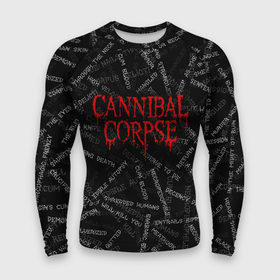 Мужской рашгард 3D с принтом Cannibal Corpse Songs в Курске,  |  | cannibal | cannibal corpse | corpse | death metal | deathgrind | алекс уэбстер | брутальный дэт метал | дэт метал | дэтграйнд | пол мазуркевич | роб барретт | труп каннибала