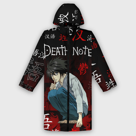 Дождевик унисекс 3D с принтом ТЕТРАДЬ СМЕРТИ в городе Новоалтайск,  |  | anime | death note | аниме | кира | лайт ягами | манга | миса аманэ | михаэль кэл | ниа | рэм. | рюк