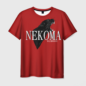 Мужская футболка 3D с принтом Некома в Кировске, 100% полиэфир | прямой крой, круглый вырез горловины, длина до линии бедер | haikyuu | nekoma | аниме волейбол | волейбол | кенма | куроо | некома | тетсуро