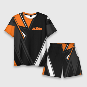 Мужской костюм с шортами 3D с принтом KTM | КТМ ,  |  | enduro | ktm | moto | moto sport | motocycle | orange | sportmotorcycle | ктм | мото | мото спорт | мотоспорт | оранжевый | спорт мото