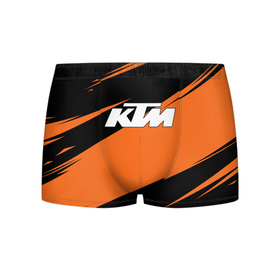 Мужские трусы 3D с принтом KTM | КТМ , 50% хлопок, 50% полиэстер | классическая посадка, на поясе мягкая тканевая резинка | enduro | ktm | moto | moto sport | motocycle | orange | sportmotorcycle | ктм | мото | мото спорт | мотоспорт | оранжевый | спорт мото