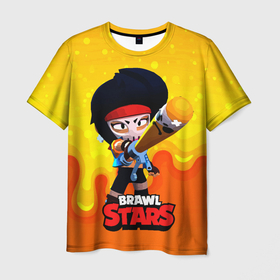 Мужская футболка 3D с принтом Мстительница Биби BIBILANTE в Новосибирске, 100% полиэфир | прямой крой, круглый вырез горловины, длина до линии бедер | bibi | bibilante | brawl | brawl stars | brawlstars | brawl_stars | jessie | биби | бравл | бравлер | бравлстарс | мстительница
