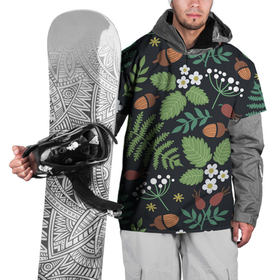 Накидка на куртку 3D с принтом Природа в Белгороде, 100% полиэстер |  | Тематика изображения на принте: желуди | папоротник | природа | растения | цветы