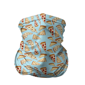 Бандана-труба 3D с принтом Кусочки Пиццы , 100% полиэстер, ткань с особыми свойствами — Activecool | плотность 150‒180 г/м2; хорошо тянется, но сохраняет форму | Тематика изображения на принте: еда | кусочки пиццы | пицца | рисунок | фастфуд