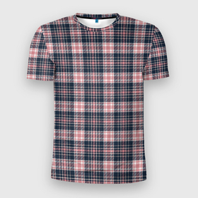 Мужская футболка 3D Slim с принтом Клеточный узор в Екатеринбурге, 100% полиэстер с улучшенными характеристиками | приталенный силуэт, круглая горловина, широкие плечи, сужается к линии бедра | джентльмены | квадраты | клетка | костюм | линии | полосы | текстура | узор