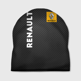 Шапка 3D с принтом Renault в Тюмени, 100% полиэстер | универсальный размер, печать по всей поверхности изделия | line | renault | reno | yellow | дорога | желтая | лайв | лайн | лайф | линия | пассион | полоса | разметка | рено | фор