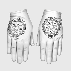Перчатки 3D с принтом Перчатки Алукарда в Санкт-Петербурге, 100% полиэстер (activecool) | плотность ткани — 150–180 г/м2
 | Тематика изображения на принте: алукард | вампир | мистика | печати | символы