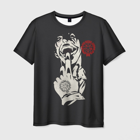 Мужская футболка 3D с принтом Алукард HELL в Кировске, 100% полиэфир | прямой крой, круглый вырез горловины, длина до линии бедер | anime | hellsing | vampire | кото хирано