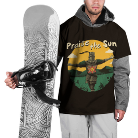 Накидка на куртку 3D с принтом Восхваляя солнце в Екатеринбурге, 100% полиэстер |  | dark souls | lfhr cjekc | вфкл ыщгды | дарк соулс | темная душа | черная душа