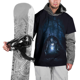 Накидка на куртку 3D с принтом Странник в лесу в Новосибирске, 100% полиэстер |  | dark souls | lfhr cjekc | вфкл ыщгды | дарк соулс | темная душа | черная душа