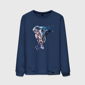 Мужской свитшот хлопок с принтом Геометрический Слон в Екатеринбурге, 100% хлопок |  | геометрический слон | геометрия | животное | рисунок | слон