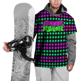 Накидка на куртку 3D с принтом Неон Friday Night Funkin в Тюмени, 100% полиэстер |  | Тематика изображения на принте: friday | funkin | night | найт | ночь | пятница | стрелки | фанк | фанкин | фридэй