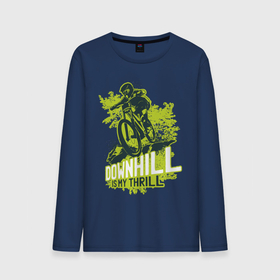 Мужской лонгслив хлопок с принтом Downhill , 100% хлопок |  | art | bicycle | cyclist | downhill | extreme | sport | арт | велосипед | велосипедист | спорт | экстрим