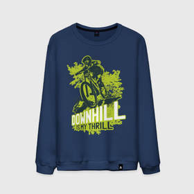 Мужской свитшот хлопок с принтом Downhill в Тюмени, 100% хлопок |  | Тематика изображения на принте: art | bicycle | cyclist | downhill | extreme | sport | арт | велосипед | велосипедист | спорт | экстрим