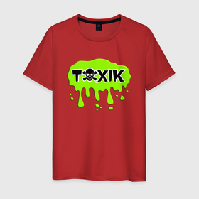 Мужская футболка хлопок с принтом Токсик (toxik) в Санкт-Петербурге, 100% хлопок | прямой крой, круглый вырез горловины, длина до линии бедер, слегка спущенное плечо. | Тематика изображения на принте: toxic | агресивный | конфликтный | негативный человек | токсик | токсичный