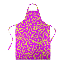 Фартук 3D с принтом Абстрактные узоры в Екатеринбурге, 100% полиэстер | общий размер — 65 х 85 см, ширина нагрудника — 26 см, горловина — 53 см, длина завязок — 54 см, общий обхват в поясе — 173 см. Принт на завязках и на горловине наносится с двух сторон, на основной части фартука — только с внешней стороны | abstract | military | neon | pattern | pink | purple | texture | абстракция | бактерии | волны | восточные | гламур | желтые узоры | камуфляж | кудрявые | милитари | нежные | неоновые | орнамент | паттерн | пятна | резьба
