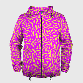 Мужская ветровка 3D с принтом Абстрактные узоры в Санкт-Петербурге, 100% полиэстер | подол и капюшон оформлены резинкой с фиксаторами, два кармана без застежек по бокам, один потайной карман на груди | abstract | military | neon | pattern | pink | purple | texture | абстракция | бактерии | волны | восточные | гламур | желтые узоры | камуфляж | кудрявые | милитари | нежные | неоновые | орнамент | паттерн | пятна | резьба