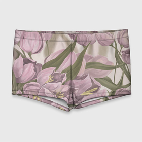 Мужские купальные плавки 3D с принтом Сахарный розовый в Тюмени, Полиэстер 85%, Спандекс 15% |  | flowers | sugar pink | бутоны | весна | женственность | нежность | природа | тюльпан | флавер | цветы